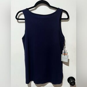 Cupio Navy Scoop Neck Sleeveless Tank